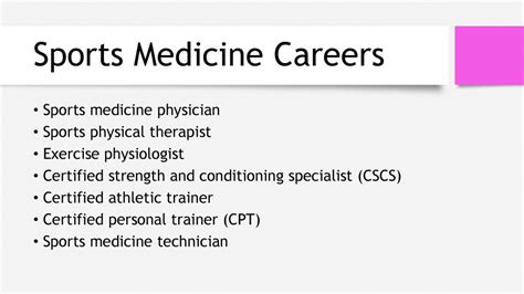 what careers are similar to sports medicine